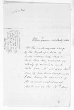 2 pages written 10 Jul 1850 by Robert Park and Sir Donald McLean in Wanganui, from Native Land Purchase Commissioner - Papers
