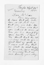 2 pages written 22 Sep 1873 by Frederick John William Gascoigne in Taupo to Sir Donald McLean, from Inward letters - Surnames, Gascoyne/Gascoigne