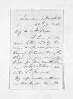 2 pages written 26 Jan 1865 by John Valentine Smith to Sir Donald McLean in Napier City, from Inward letters - Surnames, Smith