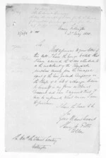 2 pages written 21 May 1850 by Alfred Domett in Wellington to Wellington, from Native Land Purchase Commissioner - Papers