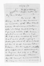 2 pages written 4 Jun 1860 by Michael Fitzgerald in Napier City to Sir Donald McLean, from Inward letters - Michael Fitzgerald