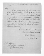 2 pages written 22 Oct 1864 by an unknown author in Napier City to Sir Donald McLean in Hawke's Bay Region, from Masonic Lodge papers, trade circulars, invitations
