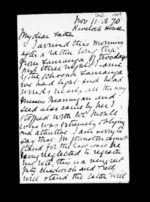 5 pages written 11 Nov 1870 by Sir Robert Donald Douglas Maclean to Sir Donald McLean, from Inward family correspondence - Douglas Maclean (son)