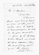 3 pages written 21 Mar 1866 by John Sim in Mohaka to Sir Donald McLean, from Inward letters - John Sim
