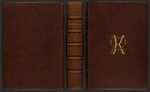 Upper and lower covers and spine, vol 1 of Romola