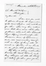 2 pages written 15 Oct 1875 by Henry Driver in Dunedin City to Sir Donald McLean in Wellington, from Inward letters - Surnames, Dri - Dru