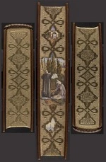Fore-edge painting and top and bottom text edges, vol 2 of Romola