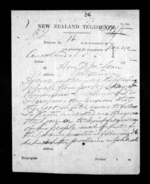 7 pages written 30 May 1872 by Dr Daniel Pollen in Auckland Region to Sir Donald McLean in Alexandra, from Native Minister - Inward telegrams