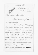 6 pages written 30 Nov 1868 by Donald Gollan in Hauraki District to Sir Donald McLean, from Inward letters - Donald Gollan