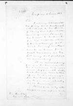 2 pages written 4 Jun 1863 by Sir Donald McLean in Napier City, from Native Land Purchase Commissioner - Papers