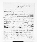 3 pages written 10 Sep 1872 by Sir Donald McLean to William Jackson, from Outward drafts and fragments