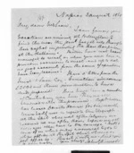 2 pages written 3 Aug 1868 by John Gibson Kinross in Napier City to Sir Donald McLean, from Inward letters -  John G Kinross