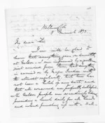 4 pages written 8 Mar 1873 by Colonel William Moule in Wellington to Sir Donald McLean, from Inward letters - W Moule