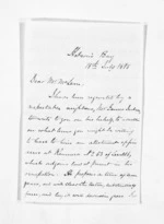 2 pages written 18 Jul 1866 by Andrew Sinclair in Hawke's Bay Region to Sir Donald McLean, from Inward letters - Andrew Sinclair