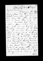 2 pages written 11 Dec 1875 by Archibald John McLean in Glenorchy to Sir Donald McLean, from Inward family correspondence - Archibald John McLean (brother)