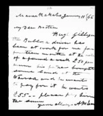 1 page written 11 Jan 1866 by Alexander McLean in Maraekakaho to Sir Donald McLean, from Inward family correspondence - Alexander McLean (brother)