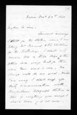 8 pages written 26 Dec 1870 by John Davies Ormond in Napier City to Sir Donald McLean, from Inward letters - J D Ormond