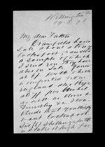 5 pages written 19 Jan 1876 by Sir Robert Donald Douglas Maclean in Wellington to Sir Donald McLean, from Inward family correspondence - Douglas Maclean (son)