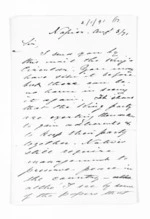 3 pages written 5 Aug 1871 by James Grindell in Napier City to Sir Donald McLean in Wellington, from Inward letters - James Grindell