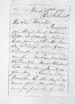 5 pages written 23 Mar 1859 by Jessie Anna McLean in Christchurch City to Sir Donald McLean, from Inward letters - Jessie A McLean