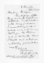 1 page written Jun 1863 by Henry Robert Russell to Sir Donald McLean, from Inward letters - H R Russell