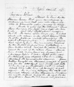 3 pages written 6 Mar 1865 by John Gibson Kinross in Napier City to Sir Donald McLean, from Inward letters -  John G Kinross