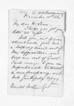 3 pages written 13 Dec 1864 by Captain Walter Charles Brackenbury to Sir Donald McLean, from Inward letters -  W C Brackenbury