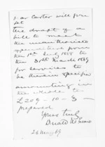 1 page written 26 May 1869 by Sir Donald McLean, from Outward drafts and fragments
