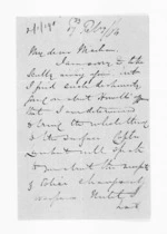 3 pages written 12 Feb 1864 by Henry Robert Russell to Sir Donald McLean, from Inward letters - H R Russell