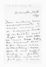 2 pages written 7 Oct 1870 by an unknown author in Wellington, from Outward drafts and fragments