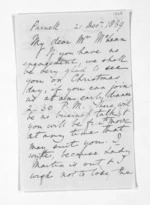 2 pages written 21 Dec 1869 by Sir William Martin to Sir Donald McLean, from Inward letters - Sir William Martin
