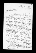 2 pages written 7 Oct 1850 by Robert Roger Strang in Wellington to Sir Donald McLean, from Family correspondence - Robert Strang (father-in-law)