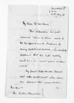 4 pages written 31 May 1871 by Charles Heaphy in Auckland City to Sir Donald McLean, from Inward letters -  Charles Heaphy