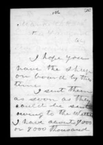 2 pages written 7 Aug 1864 by Alexander McLean in Maraekakaho to Sir Donald McLean, from Inward family correspondence - Alexander McLean (brother)