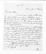 2 pages written 21 Oct 1853 by Sir Donald McLean in Wairarapa to Sir Francis Dillon Bell, from Native Land Purchase Commissioner - Papers