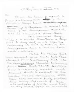 2 pages written 5 May 1860 by Sir Donald McLean in Raglan, from Secretary, Native Department - War in Taranaki and Waikato and  King Movement