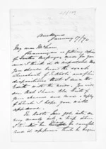 2 pages written 17 Jan 1870 by Dr Daniel Pollen in Auckland Region to Sir Donald McLean in Tauranga, from Inward letters - Daniel Pollen