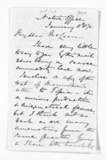 8 pages written 11 Jan 1870 by George Sisson Cooper in Wellington to Sir Donald McLean, from Inward letters - George Sisson Cooper