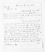 3 pages written 10 Nov 1856 by Henry Halse to Sir Donald McLean, from Inward letters - Henry Halse