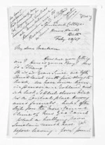 8 pages written 23 Feb 1857 by Captain Byron Drury to Sir Donald McLean, from Inward letters - Surnames, Dri - Dru