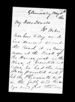 3 pages written 10 May 1864 by Archibald John McLean in Glenorchy to Sir Donald McLean, from Inward family correspondence - Archibald John McLean (brother)