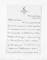 5 pages written 19 Aug 1872 by Hector William Pope Smith in Napier City to Sir Donald McLean, from Inward letters - Surnames, Sma - Smi