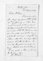 3 pages written 3 Mar 1857 by John Valentine Smith in Wellington to Sir Donald McLean in Auckland City, from Inward letters - Surnames, Smith