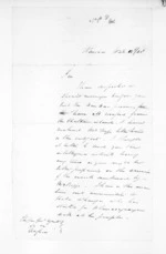 2 pages written by Samuel Deighton to Napier City, from Superintendent, Hawkes Bay and Government Agent, East Coast - Papers