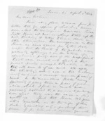 6 pages written 3 Apr 1854 by George Sisson Cooper in Taranaki Region to Sir Donald McLean, from Inward letters - George Sisson Cooper