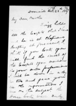 2 pages written 3 Oct 1866 by Alexander McLean to Sir Donald McLean, from Inward family correspondence - Alexander McLean (brother)