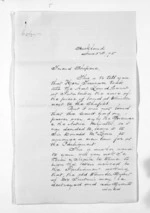 2 pages written 3 Jun 1875 by Charles Heaphy in Auckland City, from Inward letters -  Charles Heaphy