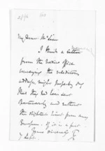 1 page written 7 Sep 1861 by Sir Thomas Robert Gore Browne to Sir Donald McLean, from Inward and outward letters - Sir Thomas Gore Browne (Governor)