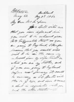 2 pages written 8 May 1862 by G H Paton in Auckland Region to Sir Donald McLean, from Inward letters - Surnames, Pas - Pea