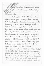 3 pages written 6 Dec 1869 by Sir Francis Dillon Bell to Sir William Fox in Melbourne, from Inward letters - Francis Dillon Bell